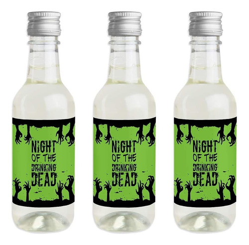 Zombie Zone - Mini Etiquetas Adhesivas Para Botellas De...