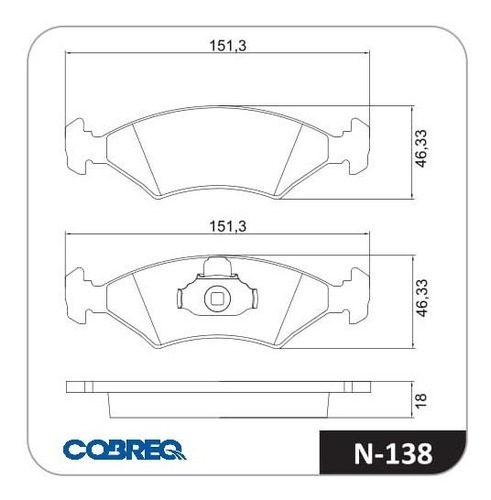 Imagen 6 de 7 de Juego Pastillas De Freno Cobreq Ford Fiesta Max 1.6 - Ka