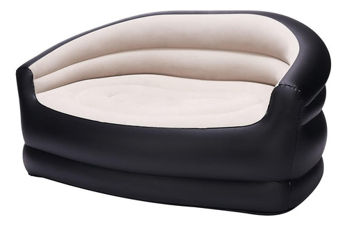 Sillón Inflable Sofa 2 Cuerpos 138x87x71cm Negro