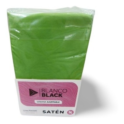 Imagen 5 de 5 de Sabana Ajustable Blanco Black Saten Queen
