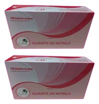 Comprar Dos Cajas Guantes Nitrilo Rosa X 100 Und C\u002Fu. 200 Guantes