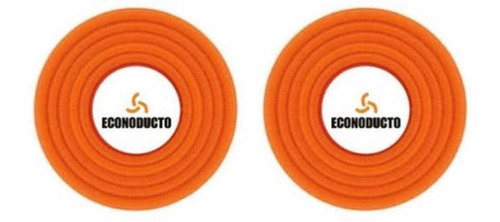 Kit 2 Rollos De Poliflex Econoducto 1/2 100 Mts Naranja