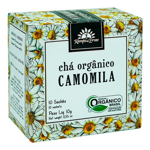 Chá Orgânico Camomila Matricaria 10 Sachês Kampo De Ervas