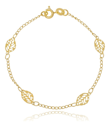 Pulseira Boca Santa Semijoias Delicate Ouro Amarelo