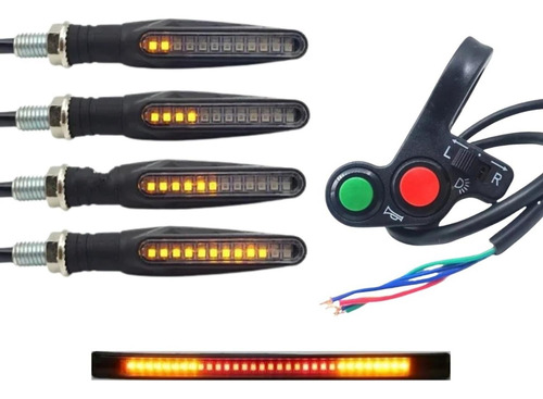 Stop Led + Comando Integrado Racing + Juego 4 Direccionales