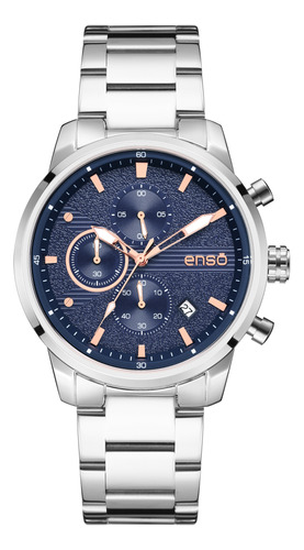 Reloj De Pulsera Enso Para Hombre Ew1059g2 Plateado