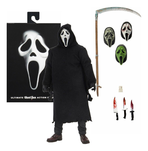 Neca Ghostface Scream 7 Pulgadas Ultimate Ropa Accesorios 