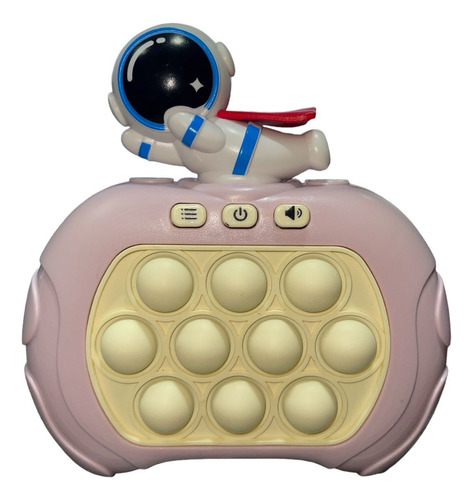 Pop-it Mini Gamer Console Anti Stress Eletrônico Atualizado Cor Astronauta Rosa