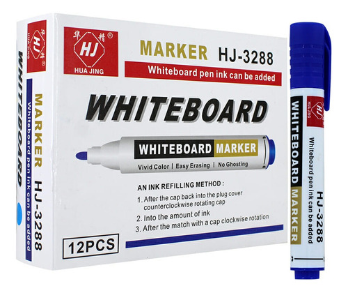 Marcadores Plumones Pintarron Pizarra Blanca Borrador 12 Pzs Color Multicolor