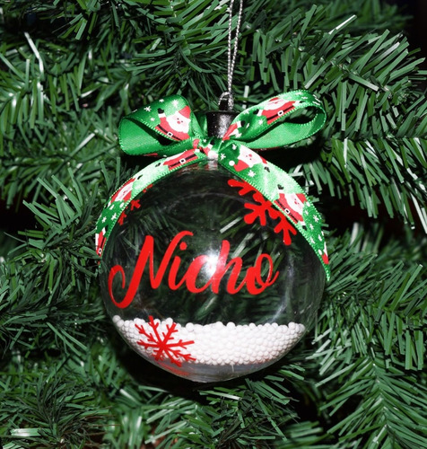 Imagen 3 de 3 de Esferas Transparentes Navidad Con Tapa 12 Piezas