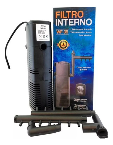 Filtro Interno Para Aquários Wf-35 800l/h 127v Wfish 110V