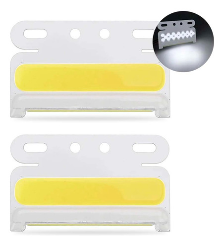 Faro Lateral Led Cob Colgante Acoplado Camión Blanco 24v X 2