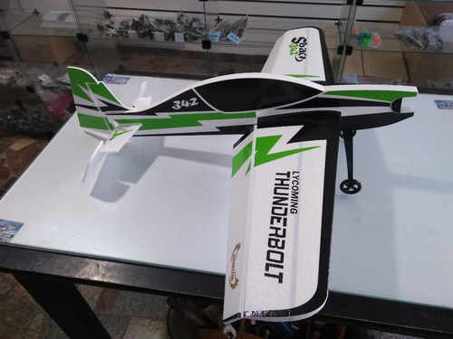 Aeromodelo Elétrico Sbach Isopor T5 Perfilado 95cm de asa Horizon Ccom Linkagem e trem de pouso Cor Verde
