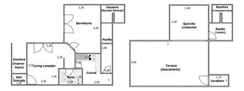 2 Ambientes - Terraza Propia - Quincho