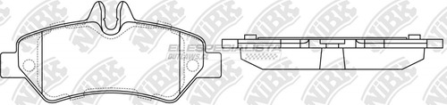 Pastillas De Freno Mercedes-benz 209 D 2.1 2015 Nibk Trasera