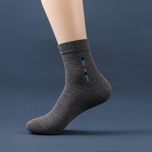 5 Pares 100% Algodón, Calcetines Media Pantorrilla -