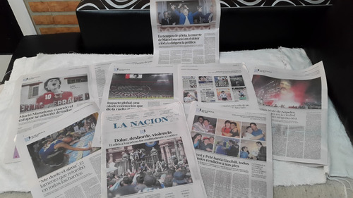 El Adios A Maradona Con Diario  La Nacion + Recortes