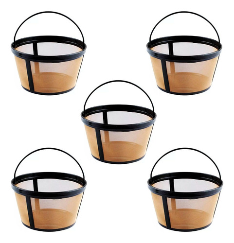 Filtro Para Café Estilo Canasta Cafetera De 10 A 12 Tazas, 5 Piezas