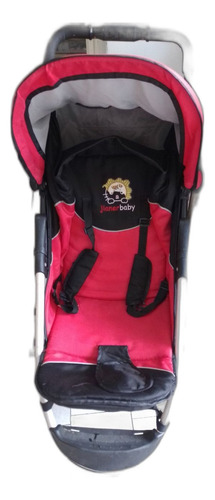 Coche Para Bebe De Tres Ruedas Negro Con Rojo  Plegable