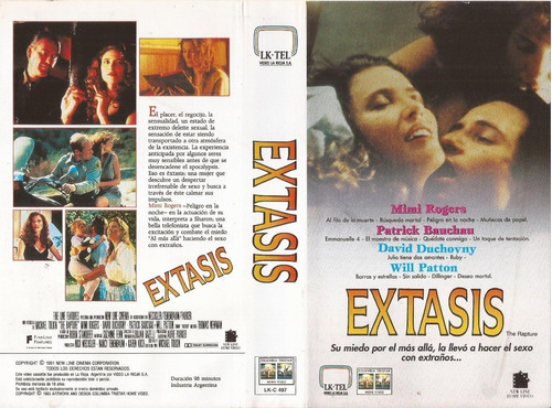 Extasis Vhs The Rapture Mimi Rogers Darwyn Carson