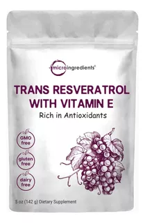 Resveratrol Polvo Con Vitamina E Microingredients 142 Gramos