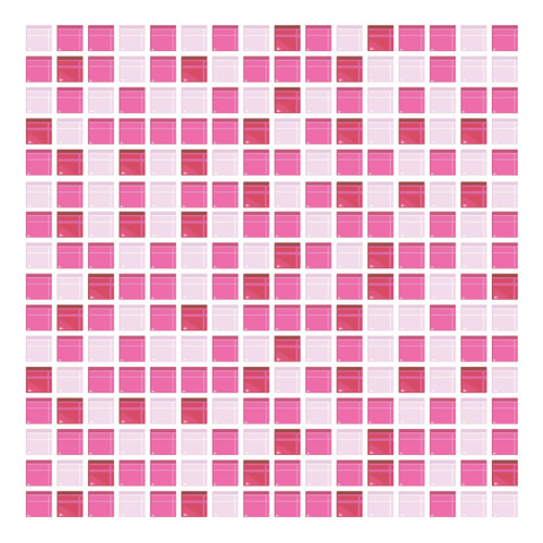 Imagem 3 de 3 de Adesivo De Pastilhas Cozinha Rosa 25x25 Cm 10un
