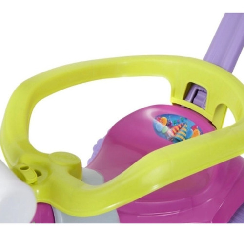 Imagem 4 de 6 de Triciclo Tico Tico Festa Rosa Magic Toy Motoca Com Empurador