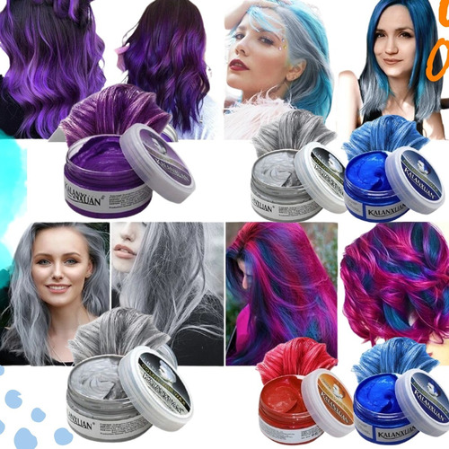 Amazoncom Cera de color para el cabello cera de color azul temporal  tinte para el cabello pomadas para hombres y mujeres  Belleza y Cuidado  Personal