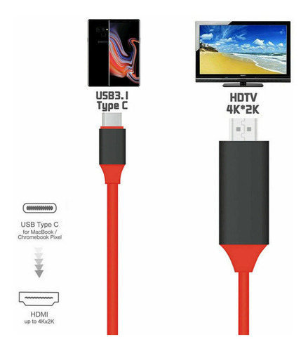 Cable Audio Y Tv Hdmi A Tipo C Samsung Galaxy Note 10 Plus