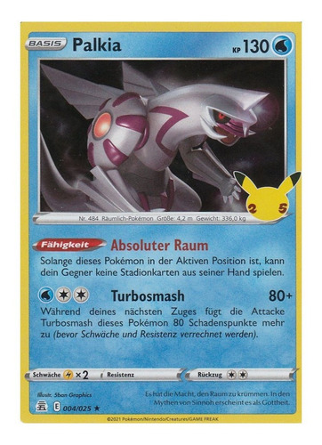 Palkia Holo Pokémon Tcg Carta Original 