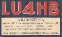 Comprar Tarjeta Qsl - De Lu4hb A Lu6ha (año 1946)