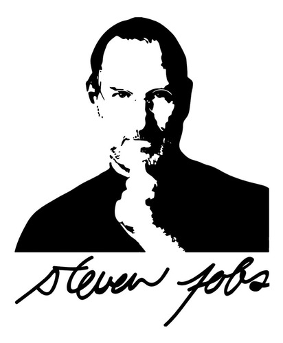 Vinilo Decorativo Steve Jobs Rostro Apple