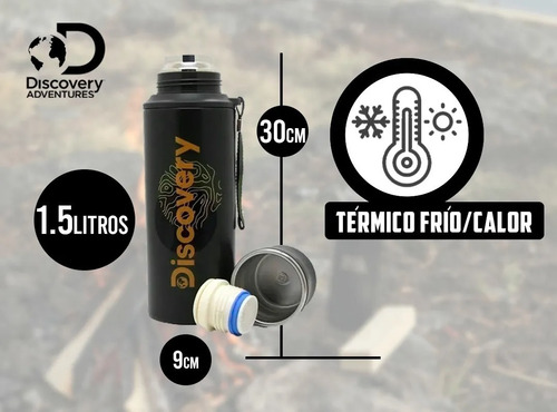 Termo 1.5 Lts Acero Inoxidable Pico Matero Discovery