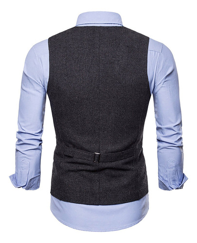 Traje Formal De Esmoquin De Negocios For Invierno, Chaleco,