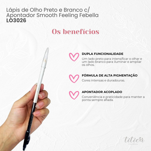 Febella Lápis De Olho Duo C/ Apontador Smooth Feeling