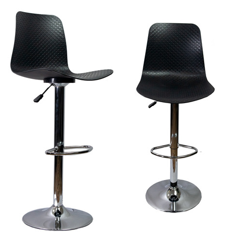 Kit 2 Bancos Barra Bar Comedor Respaldo Alto Estilo Eames