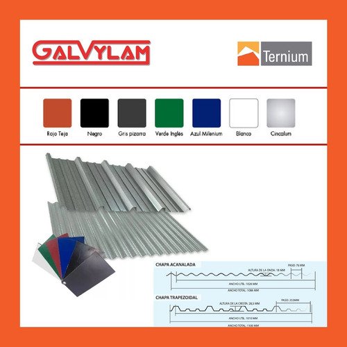 Imagen 10 de 10 de Chapas Trapezoidal T-101 Cincalum C27 Oferton!!