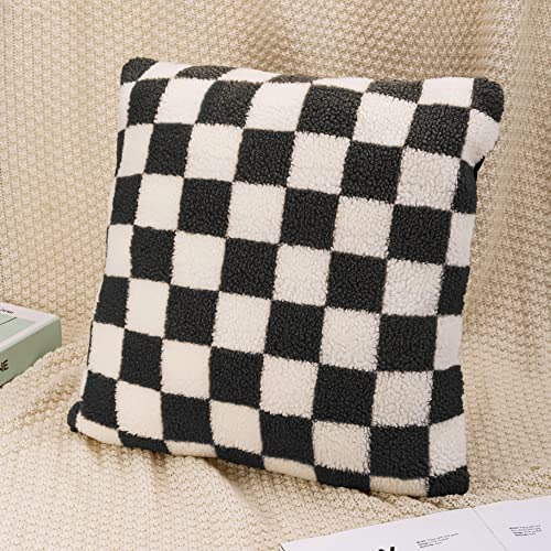 Fundas De Almohada De Cuadros Escoceses Blanco Y Negro ...