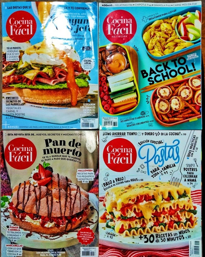 20 Revistas Diferentes De Cocina Fácil Network Televisa. (Usado)