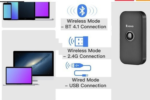 Imagem 4 de 7 de Scanner 2d Leitor Código Barras Wireless Bluetooth Usb
