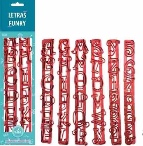 Cortantes Letras Funky Abecedario Letras + Números La Botica