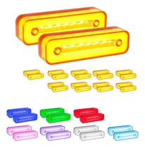 Comprar 10 Par Plafones Rectangular 6 Led Aro Gel Estrobo Lateral 12