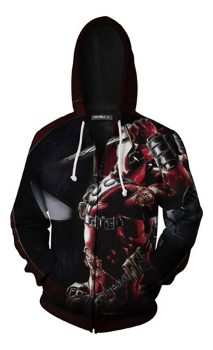 Sudadera Con Capucha Cosplay Deadpool & Wolverine 2024 Nuevo