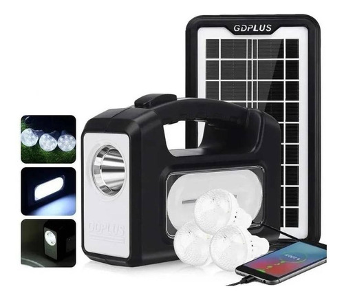 Nuevo Kit Solar De Emergencia /camping/usb/3 Ampolletas/8017