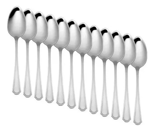 Juego Con 12 Piezas Cucharas Cafeteras Acero Inoxidable Lion