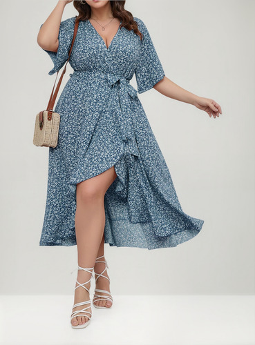 Vestido Corto Casual Fresco Estampado Rayas Línea