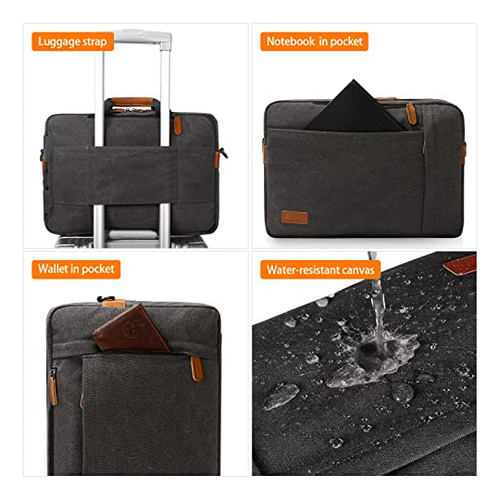 Estarer Men's Laptop Messenger Bag, 17-17.3 Inch Laptop Back