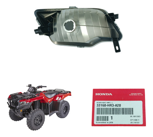 Farol Esquerdo Honda Trx 420 Fourtrax 2014 À 2025 Original