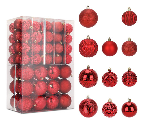 84 Esferas De Navidad Decorativas Adornos Bolas De Navidad