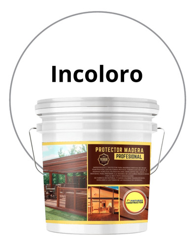 Protector De Madera Incolora Galon 4lts